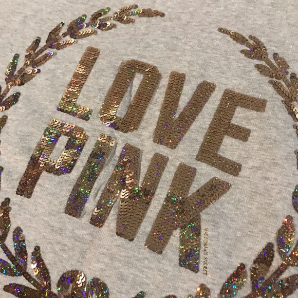 Rare Victorias Secret PINK Limited Edition BLING Faux-Fur Signature Zip Hoodie L - Picture 13 of 15